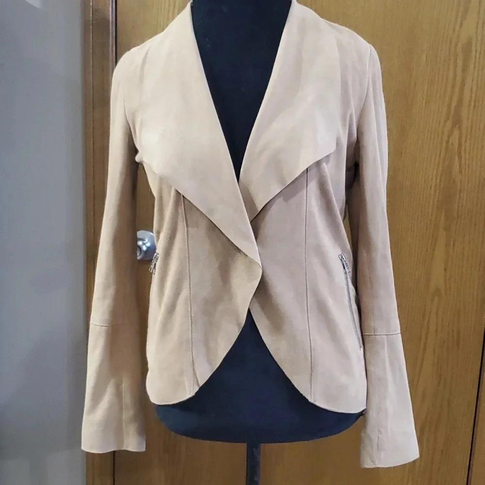 Soia & Kyo soft suede lambskin single button jacket